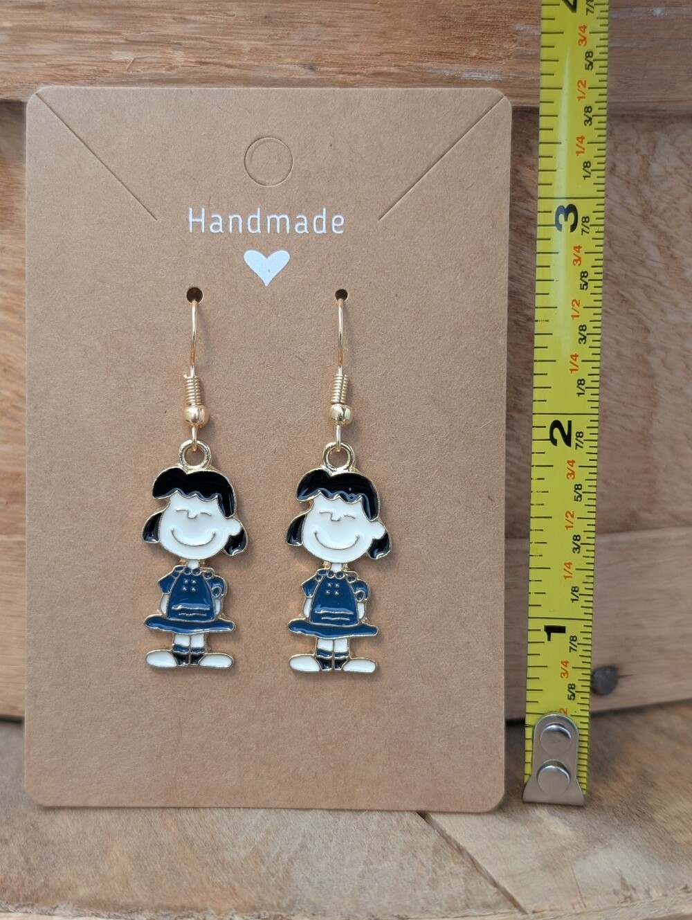 Peanuts Charlie Brown Lucy Snoopy Enamel Metal Earrings NEW